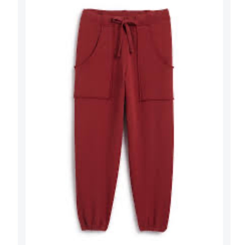 Frank & Eileen Red Eamon Jogger Sweatpants Womens M Tee Lab Luxury French Terry